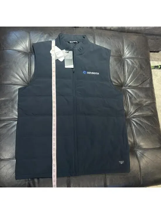 Travis Mathew Golf Vest Men’s XL Black Cold Bay Full Zip Logo New - Picture 3 of 5